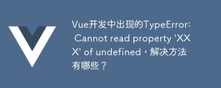 Vue开发中出现的TypeError: Cannot read property 'XXX' of undefined,解决方法有哪些?