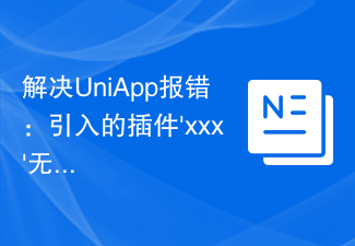 解決UniApp報錯：引入的插件'xxx'無法使用