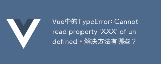 Vue中的TypeError: Cannot read property \'XXX\' of undefined,解决方法有哪些?