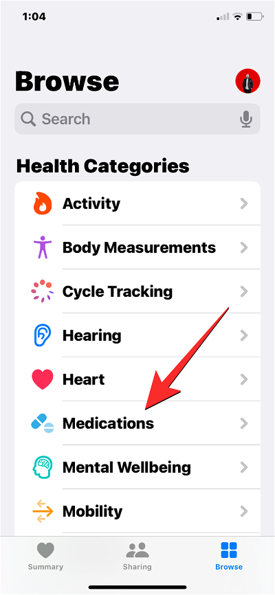 How to view your medication log history in the Health app on iPhone