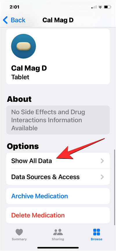 How to view your medication log history in the Health app on iPhone