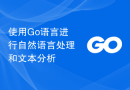 使用Go语言进行自然语言处理和文本分析