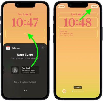 Get upcoming calendar events on your iPhone lock screen