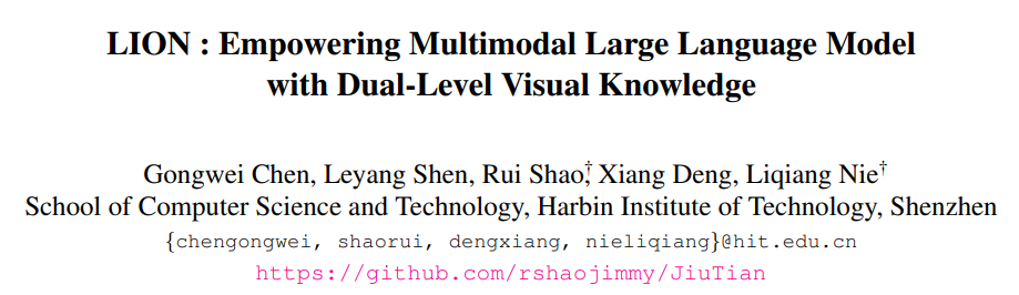 Réalisez 13 tâches de langage visuel ! LInstitut de technologie de Harbin lance le grand modèle multimodal « Jiutian », dont les performances augmentent de 5 %