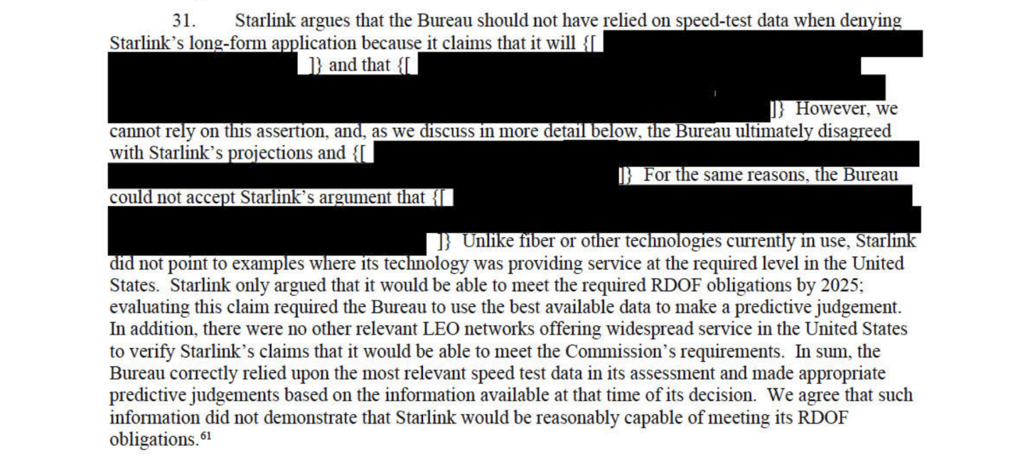 FCC 拒绝 SpaceX 9 亿美元补贴申请，原因是星舰试飞失败