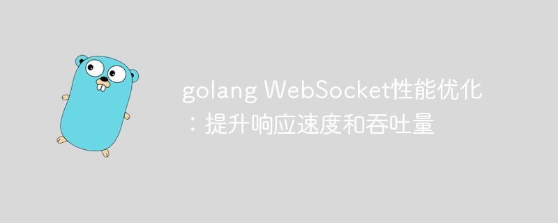 golang WebSocket性能优化：提升响应速度和吞吐量