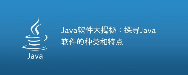 Java软件大揭秘：探寻Java软件的种类和特点
