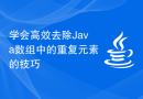 学会高效去除Java数组中的重复元素的技巧
