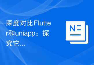 Flutter와 uniapp의 심층 비교: 유사점, 차이점 및 특징 탐색