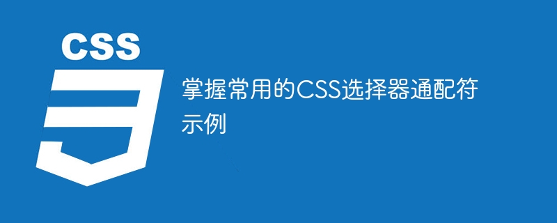 マスターすべき一般的な CSS セレクター ワイルドカードの例