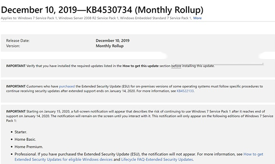 Whats new in the latest kb4530734 patch?