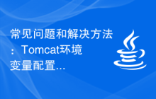 常见问题和解决方法：Tomcat环境变量配置失败的解决办法