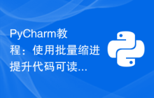 PyCharm教程：使用批量缩进提升代码可读性的方法