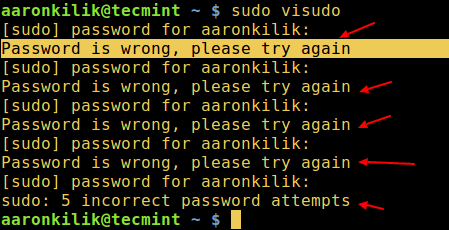 自定义 sudo 在你输入错误的密码时嘲讽信息