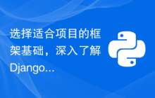 选择适合项目的框架基础，深入了解Django版本