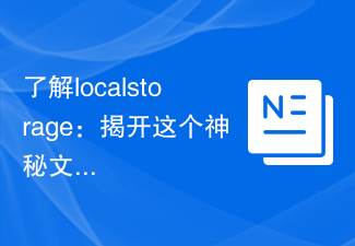 了解localstorage：揭開這個神秘文件的奧秘