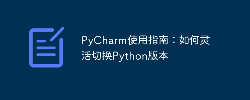 PyCharm使用指南：如何灵活切换Python版本