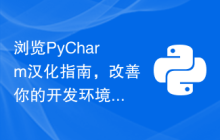 浏览PyCharm汉化指南，改善你的开发环境的可用性
