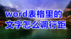 如何在Word表格中调整文字的行距
