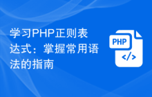 学习PHP正则表达式：掌握常用语法的指南