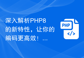 PHP8 の新機能を詳細に分析して、コーディングをより効率的にします。