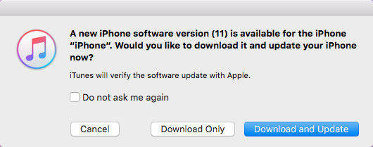 更新iPhone的步骤：在iTunes上进行更新