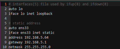 Schritte zum Konfigurieren einer statischen IP im Linux-Bridge-Modus