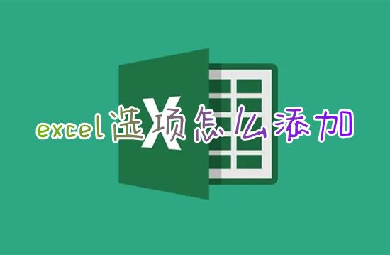 excel选项怎么添加 excel表格选项在哪里