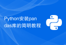 Python安装pandas库的简明教程
