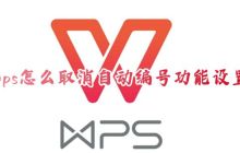 取消电脑wps自动编号功能设置的方法是什么？