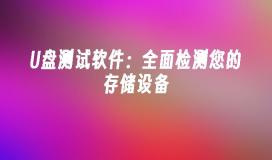 ストレージ デバイスの包括的なテスト: プロフェッショナル U ディスク テスト ソフトウェア