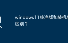 windows 11的纯净版与装机版有何不同？