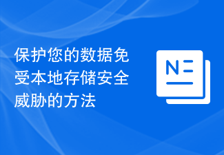 保护您的数据免受本地存储安全威胁的方法