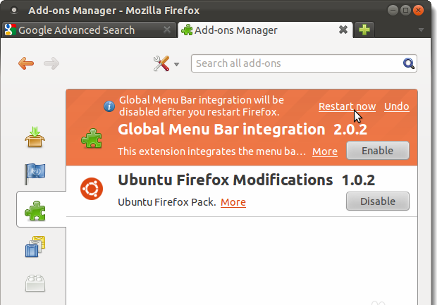 How to disable global menu in Ubuntu system?