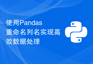 使用Pandas重命名列名实现高效数据处理