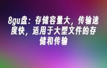 8gu盘：存储容量大，传输速度快，适用于大型文件的存储和传输