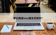 梦幻西游mac版文件损坏？