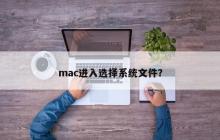 mac进入选择系统文件？