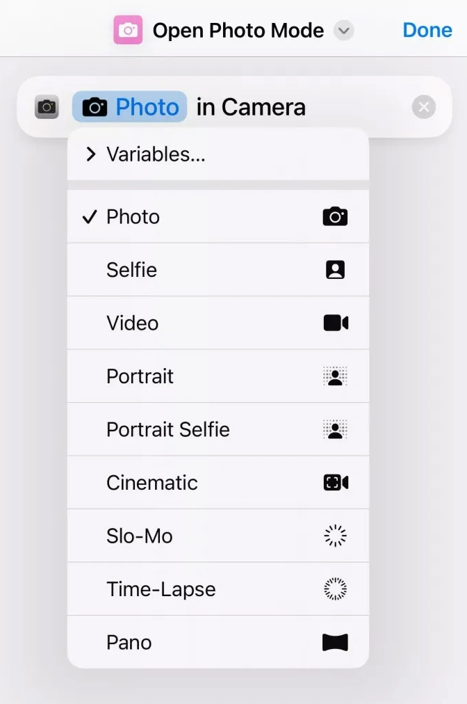 Discover Apple iPhone Camera Modes and How to Enable Camera Mode in Shortcuts