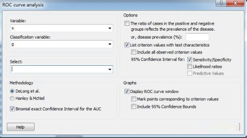 Learn how to plot an ROC curve in medcalc