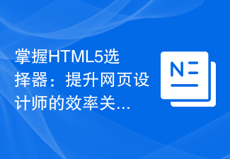 掌握HTML5选择器：提升网页设计师的效率关键技巧