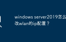 如何在Windows Server 2019中更改无线局域网（WLAN）的IP配置？