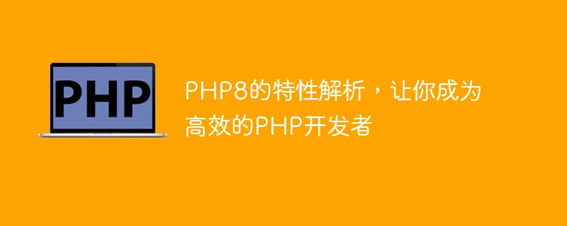 Analisis mendalam tentang ciri PHP8 untuk membantu anda menjadi pembangun PHP yang cekap