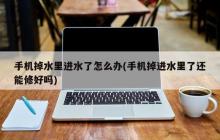 手机不慎掉入水中，如何应对？