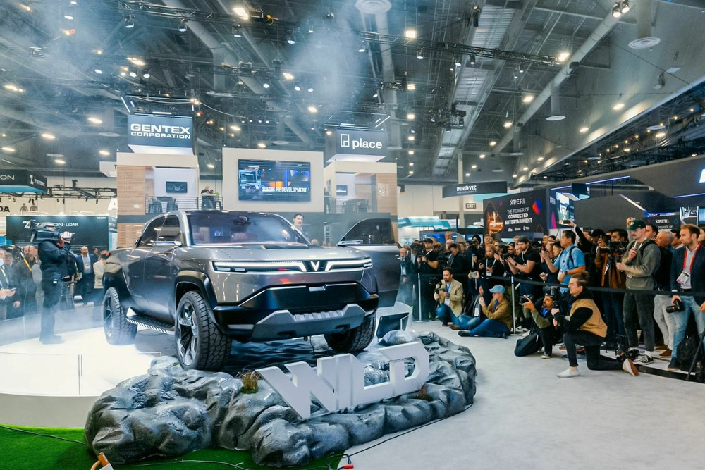 Live-Auftritt auf der CES2024: Der vietnamesische Autohersteller VinFast bringt seinen ersten Elektro-Pickup auf den Markt