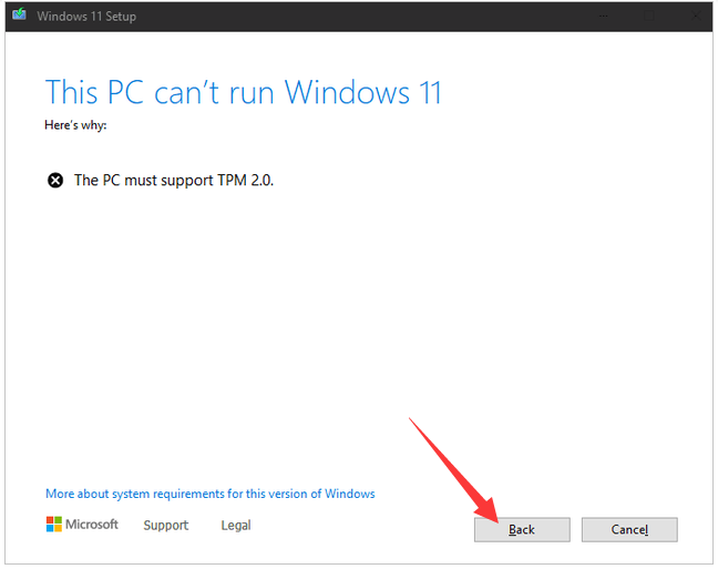 Comment contourner la détection TPM pour installer Win11