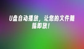 USBフラッシュドライブを接続するとファイルが自動再生されるので、いつでもどこでも簡単に再生を楽しめます!