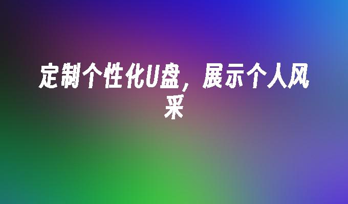 個人的なスタイルを表示: パーソナライズされたカスタマイズされた USB フラッシュ ドライブ