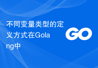 How different variable types are defined in Golang
