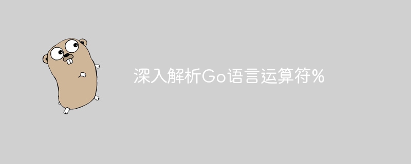 Go 言語演算子 % の詳細な分析